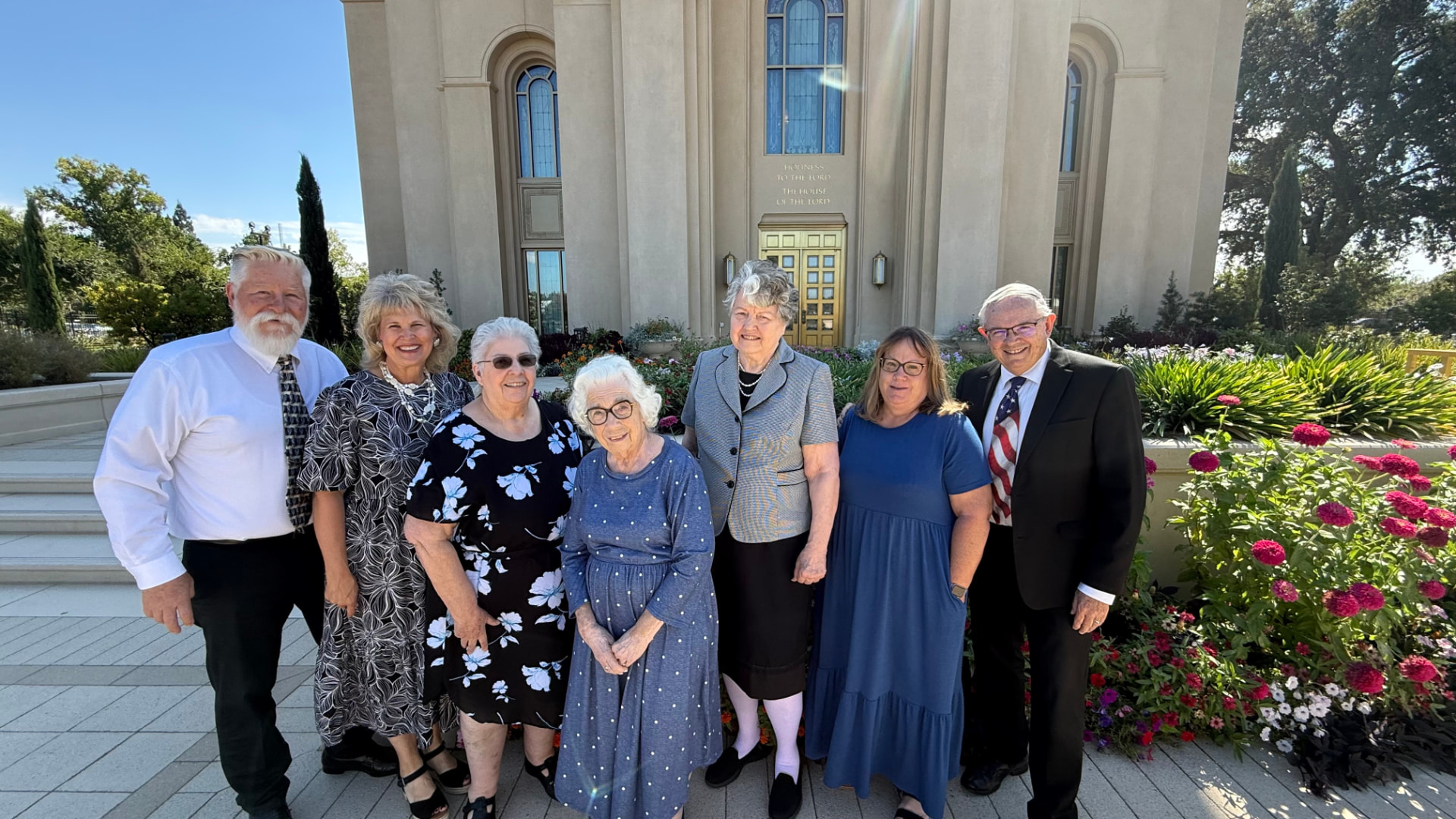 Ward leaders at the temple